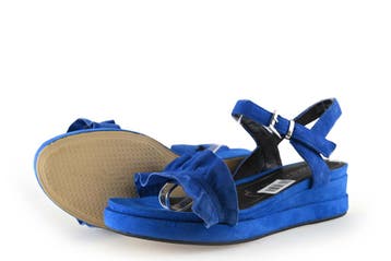 Tamaris Sandalen in maat 37 Blauw, Tamaris, Sandalen of Muiltjes, Zo goed als nieuw, Verzenden