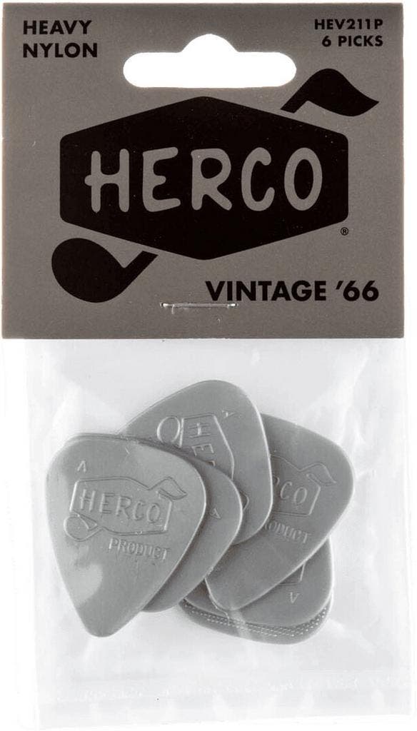 Herco Vintage 66 plectrum heavy 6-pack, Muziek en Instrumenten, Instrumenten | Toebehoren, Elektrische gitaar, Nieuw, Ophalen of Verzenden