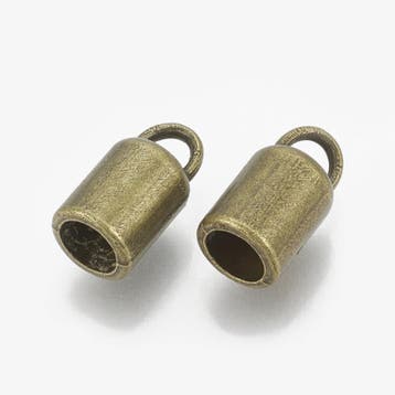 10 x metalen eindkap koordkapje 13 x 7mm Ø 4,7mm oogje 3,.., Ophalen of Verzenden, Nieuw, Draad