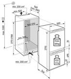 Liebherr ICBNe 5123 Inbouw Koel/Vriescombinatie 177 cm Wit, 200 liter of meer, Met aparte vriezer, Nieuw, 45 tot 60 cm