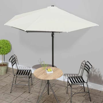 vidaXL Balkonparasol half met aluminium paal 300x155 cm, Verzenden, Nieuw, 3 tot 4 meter