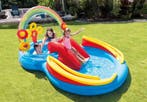 Intex 57453NP Regenboog Zwembad met Glijbaan 297x193x135 cm, Tuin en Terras, Verzenden, Nieuw, Overige typen