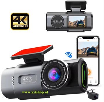 4K dashcam dashboardcamera WIFI nachtzicht + camera, Verzenden, Nieuw