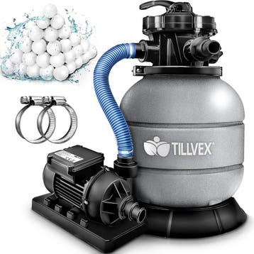 Zandfilterpomp - Zandfilter voor zwembad - 7900L/u - Grijs -, Verzenden, Zo goed als nieuw