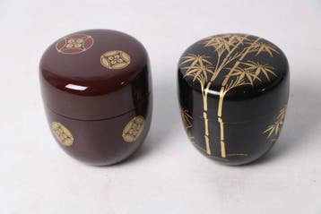 Theekistje / doosje (2) - Hout - Crest & Bamboo Design, Antiek en Kunst