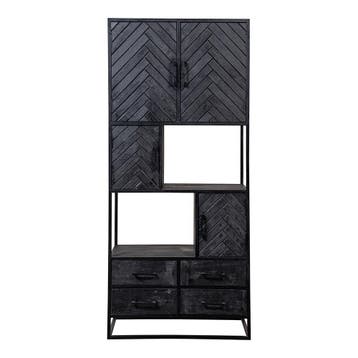 Vakkenkast Mangohout Fianna 90 cm, Huis en Inrichting, Kasten | Boekenkasten, Verzenden, Nieuw, Overige houtsoorten, Industriële meubels