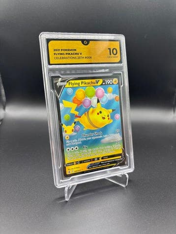 Pokémon - 1 Graded card - Flying Pikachu V 006 - GG 10 -, Nieuw