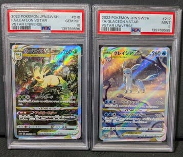 Pokémon - 2 Graded card - Leafeon, Glaceon 217/172,210/172 -, Nieuw