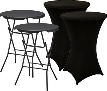 2x Statafel Zwart + 2x Rok Zwart (Huishoud artikelen), Ophalen of Verzenden, Nieuw