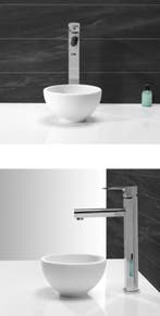Wiesbaden Tessa waskom rond 20x11 cm solid surface mat wit, Ophalen of Verzenden, Nieuw, Bad