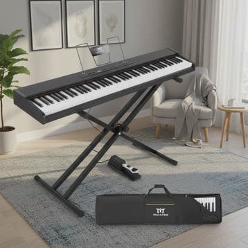 MUSTAR 88 Toetsen Digitale Piano - Draagbaar Keyboard met Se, Verzenden, Nieuw
