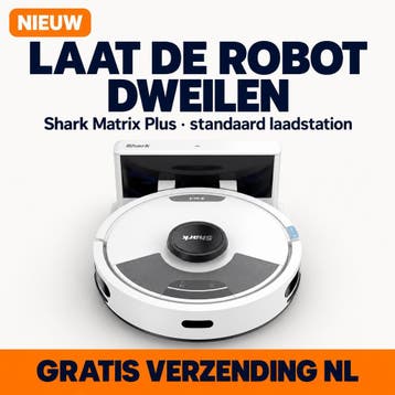 Shark Matrix Plus robotstofzuiger wit | Met dweilfunctie, Witgoed en Apparatuur, Overige merken, Geschikt voor tapijt, Verzenden