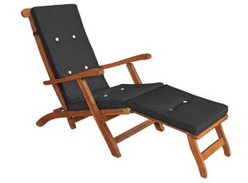 Ligbedkussen Antraciet 183x56x7cm (Ligbed - Lounge), Verzenden, Nieuw