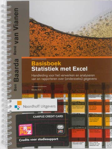 Basisboek Statistiek met Excel druk 1 9789001796372, Zo goed als nieuw