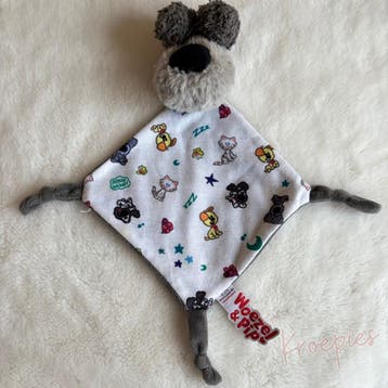 BON TON TOYS knuffeldoekje woezel print, Verzenden, Nieuw