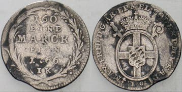 6 Stueber (1/16 Konventionstaler, daalder) 1766 Bonn Koel..., Verzenden