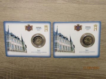 Luxemburg. 2 Euro 2024 Wilhelm II + 1 Frank (2