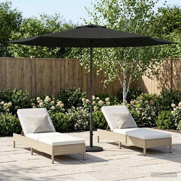 vidaXL Tuinparasol 300 x 300 cm Polyester Rechthoekig, Verzenden, Nieuw, 2 tot 3 meter