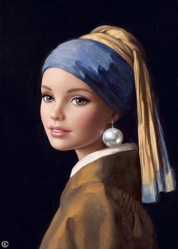 Kleury.art - [XL MATTE PAPER] The Pearl Earring Glamour by