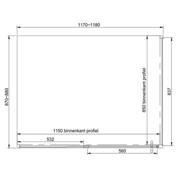 Aanbieding: Douchecabine Van Rijn ST04 Hoekcabine 6 mm, Ophalen of Verzenden, Nieuw