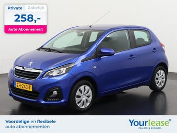 v.a. 258,- | Peugeot 108 op VOORRAAD | Private Lease, Dealer onderhouden, Nieuw, Benzine, LED verlichting