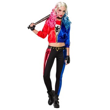 Harley Quinn Kostuum Dames Fatale Blauw/Rood, Kleding | Dames, Ophalen of Verzenden, Nieuw