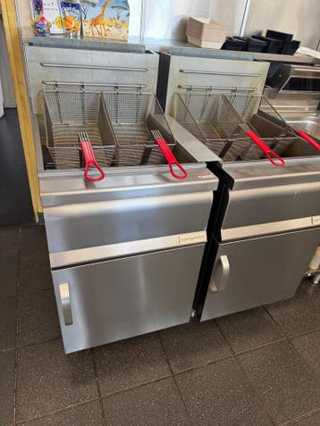 Horeca RVS Gasfriteuse: 3 maanden oud, Ophalen, Gebruikt, Fornuis, Frituur en Grillen