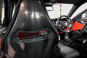 Alfa Romeo Giulia QV Carbon Fiber Sparco stoel inzet cover, Verzenden