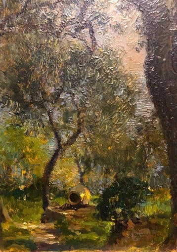 Lidio Ajmone (1884–1945) - Uliveto con orcio, Antiek en Kunst, Kunst | Schilderijen | Klassiek