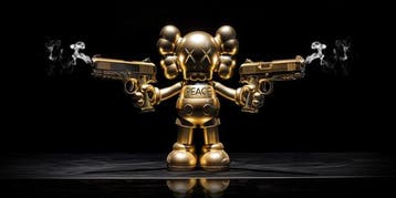 Artxlife - Gold Kaws 2 Guns & 1 Peace Fortnite [XXL], Nieuw