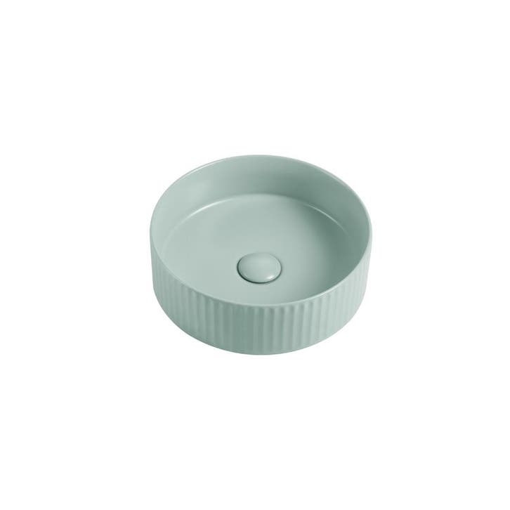 Waskom Retro 36x36x11cm mint groen met ribbels inclusief, Doe-het-zelf en Verbouw, Sanitair, Verzenden