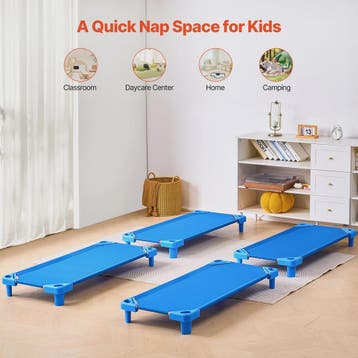Stapelbare Kinderbedjes Set van 4 of 6 - Draagbaar en Comfor, Verzenden, Nieuw