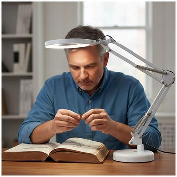 LED bureaulamp AURIQ LOUPE 10W 3CCT wit met vergrootglas..., Ophalen of Verzenden, Nieuw