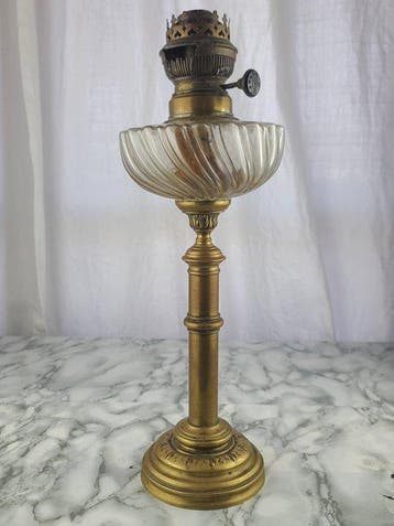 Matador 15 ´´´ - Petroleumlamp - Brons, Glas - olielamp, Antiek en Kunst