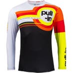 Pull In Crossshirt Zwart Neon Geel Rood - MAAT L / XL, Motoren, Kleding | Motorkleding, Verzenden, Nieuw met kaartje, Motorcrosskleding