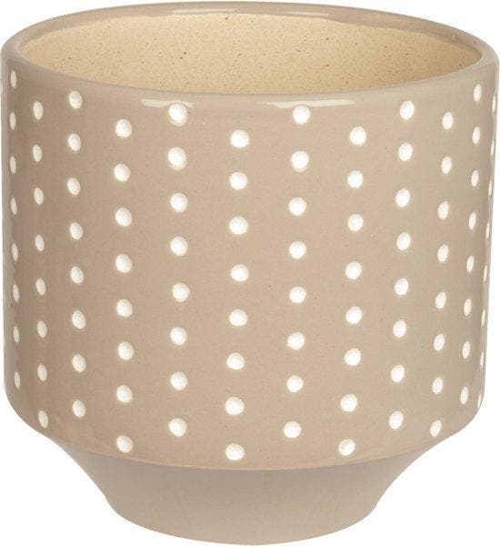 Present Time Dots Carved - Plantenpot - Aardewerk - Grijs, Tuin en Terras, Bloempotten, Verzenden
