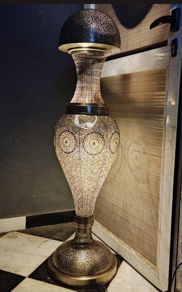 Staande lamp - Messing - Marokkaanse handgemaakte messing