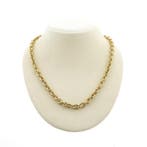 Gouden anker schakel collier (Ketting), Ophalen of Verzenden, Gebruikt, Overige kleuren, Goud