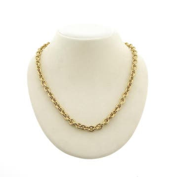 Gouden anker schakel collier (Ketting), Ophalen of Verzenden, Gebruikt, Goud, Goud
