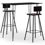 vidaXL 3-delige Barset zwart, Huis en Inrichting, Complete eetkamers, Verzenden, Nieuw