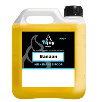 Njoy Milkshake Siroop Banaan (2 liter), Verzenden, Nieuw