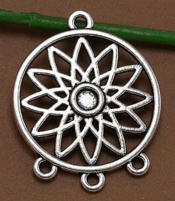 DQ metalen dromenvanger bedel dreamcatcher Antiek zilver..., Ophalen of Verzenden, Nieuw, Bedel