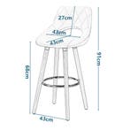 24goodz Barkruk met Rugleuning en Voetsteun - Ergonomisch On, Huis en Inrichting, Barkrukken, Verzenden, Nieuw