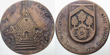 Bronzegussmedaille 2012 Bielefelder medaille 800 Jahre Bi..., Verzenden