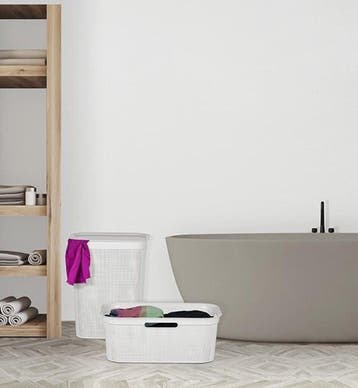 Rotho Flexibele Wasmand Brisen 41 L Wit (Overige), Huis en Inrichting, Verzenden, Nieuw