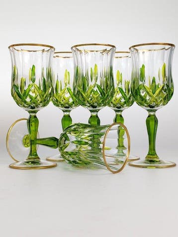 Secoloventesimo - Kelk (6) - Golden green goblet - Emaille,