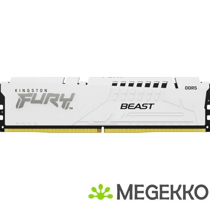 Kingston DDR5 FURY Beast White 1x16GB 6000, Computers en Software, RAM geheugen, Nieuw, Verzenden