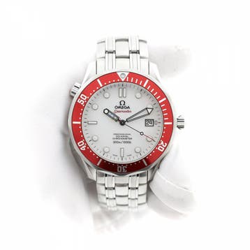 Omega Seamaster Co-Axial Limited Edition Vancouver 2010..., Ophalen of Verzenden, Zo goed als nieuw, Leer, Overige merken