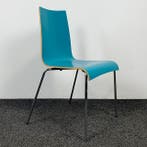 Kantinestoel Van der Sluis - Turquoise (A), Huis en Inrichting, Stoelen, Ophalen of Verzenden, Gebruikt, Blauw
