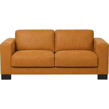 Leren bank Clear - 2,5 zits - Kenia Cognac (cognac) - Poten, Huis en Inrichting, Bohemian, Eigentijds, Modern, Retro, Vintage